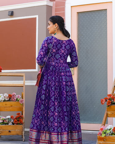 Banarasi Zari Weaving Sleeves Glorious Traditional Gown 5