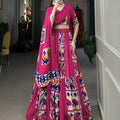Pink Colour Navratri Special Printed Patola Style Chaniya Choli 1
