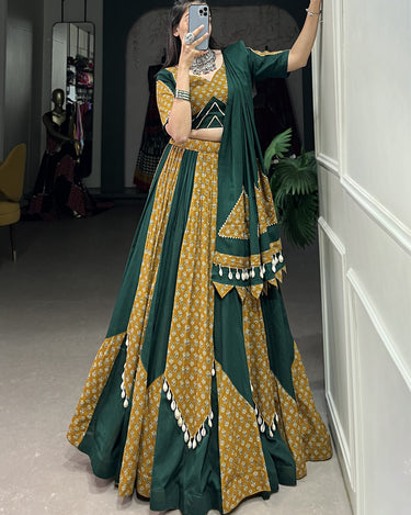 Navratri Special Green Colour Chaniya Choli