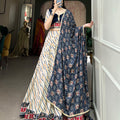 Navy blue Colour Pure Cotton Leheriya Style with Patola Print Chaniya Choli 2