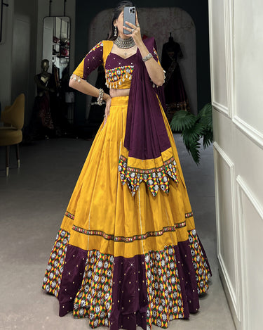 Mustard Color Trending Navaratri Chaniya Choli 3