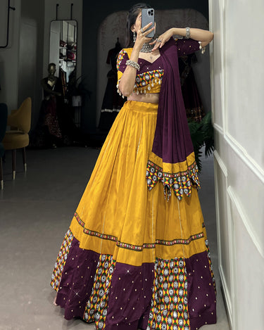 Mustard Color Trending Navaratri Chaniya Choli 4