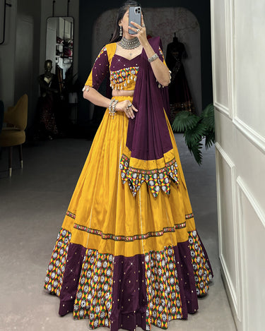 Mustard Color Trending Navaratri Chaniya Choli