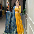 MUSTERD Gaji Silk Bandhani Chaniya Choli  1