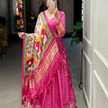 PINK  Gaji Silk Bandhani Chaniya Choli 3