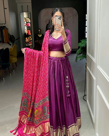 PEARL  Gaji Silk Bandhani Chaniya Choli  2