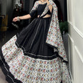 Black Color Cotton Navratri  Chaniya Choli 7