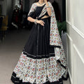 Black Color Cotton Navratri  Chaniya Choli