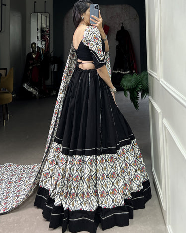 Black Color Cotton Navratri  Chaniya Choli 6