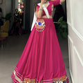 Pink Colour Navratri Special Pure Cotton Chaniya Choli 1