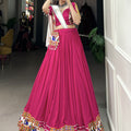 Pink Colour Navratri Special Pure Cotton Chaniya Choli 2
