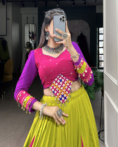 Parrot Color Navaratri Co-Ord Set 2