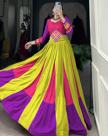 Parrot Color Navaratri Co-Ord Set 6