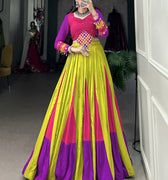 Parrot Color Navaratri Co-Ord Set