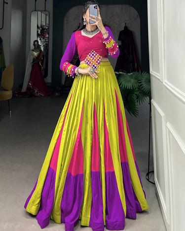 Parrot Color Navaratri Co-Ord Set