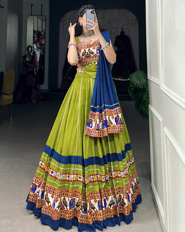 Parrot Color Special Navratri Chaniya Choli 1