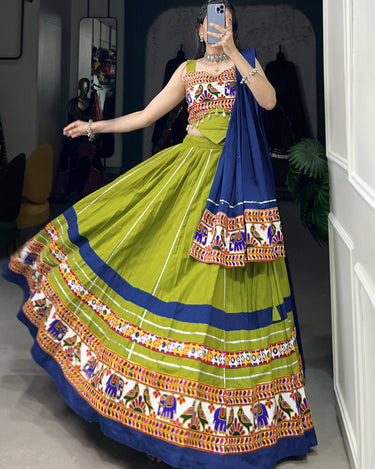 Parrot Color Special Navratri Chaniya Choli 4