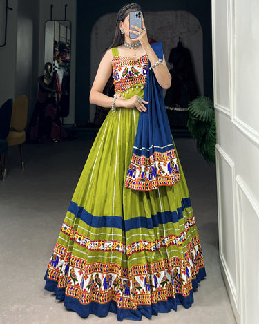 Parrot Color Special Navratri Chaniya Choli