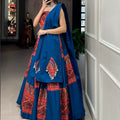 Blue Colour Pure cotton Navratri Chaniya Choli 6