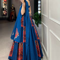 Blue Colour Pure cotton Navratri Chaniya Choli 7