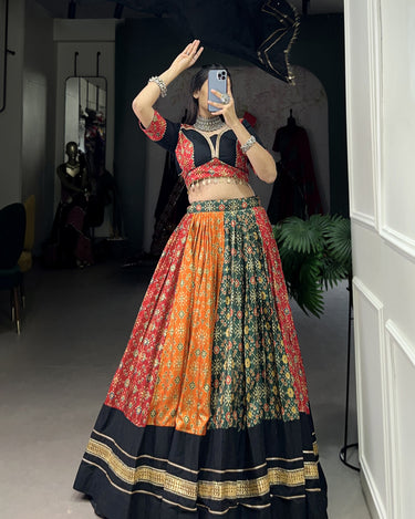 Dola Silk with pure Cotton Navratri Chaniya Choli 9