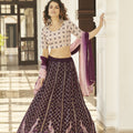 Purple Colour Bridal Lehenga Choli 2