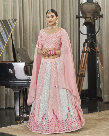 Light Pink Georgette Lehenga Choli 2