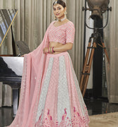 Light Pink Georgette Lehenga Choli 