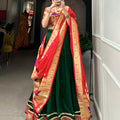 Green Colour Paithani Vichitra Silk Lehenga choli 5