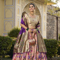 Peach Colour Jacquard Silk Paithani Lehenga Choli