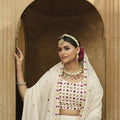 White Colour Bridal Georgette Lehenga Choli 2