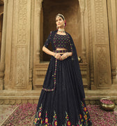 Bridal Georgette Thread with Sequince Embroidered Work Lehenga Choli