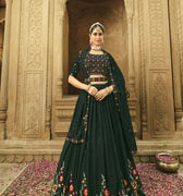 Special Mehndi Rasam green Colour Georgette Embroidered Work Lehenga Choli