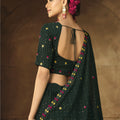 Special Mehndi Rasam green Colour Georgette Embroidered Work Lehenga Choli 3