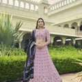 Dusty Pink Georgette Lehenga Choli