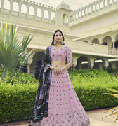 Dusty Pink Georgette Lehenga Choli