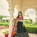 Green Colour Georgette With Embroidered Sequins work Lehenga Choli