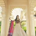 Beige Colour Heavy Sequins And Thread Embroidered work Lehenga Choli