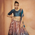 Teal Blue Designer Bridal Sequince Embroidered with all over mirror work Lehenga Choli 1