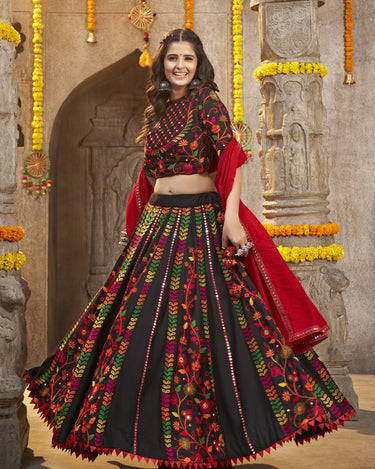 Designer Black Color Navratri Chaniya Choli 1