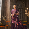 Purple Color Trending Navaratri Thread Embroidered With All Over Mirror Work Lehenga Choli 1