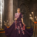 Purple Color Trending Navaratri Thread Embroidered With All Over Mirror Work Lehenga Choli 2