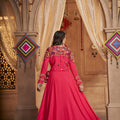 Trending Pink Color Navratri Thread Embroidered With All Over Mirror Work Lehenga Choli 2