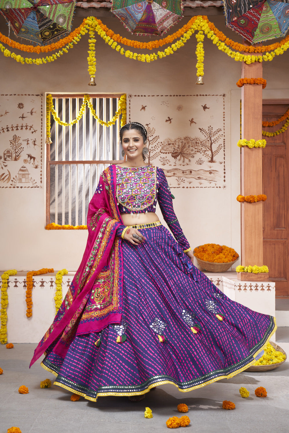 Blue Color Navratri Chaniya Choli 