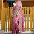 Pink Pure marks silk saree