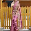 Pink Pure marks silk saree 3