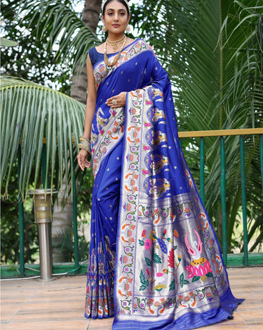  BLUE paithani weaves sarees