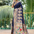   NAVY BLUE paithani weaves sarees