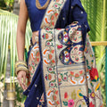  NAVY BLUE paithani weaves sarees 3