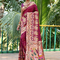 MAROON paithani weaves sarees  2